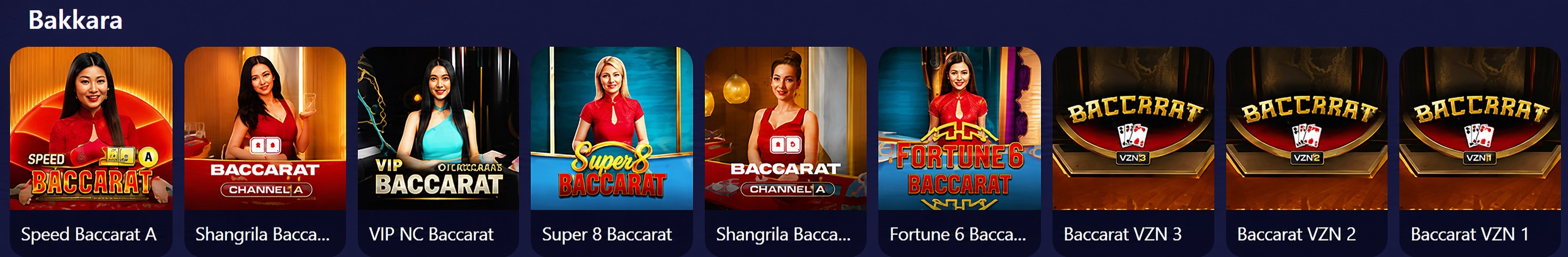 Betmatch baccaratjátékok